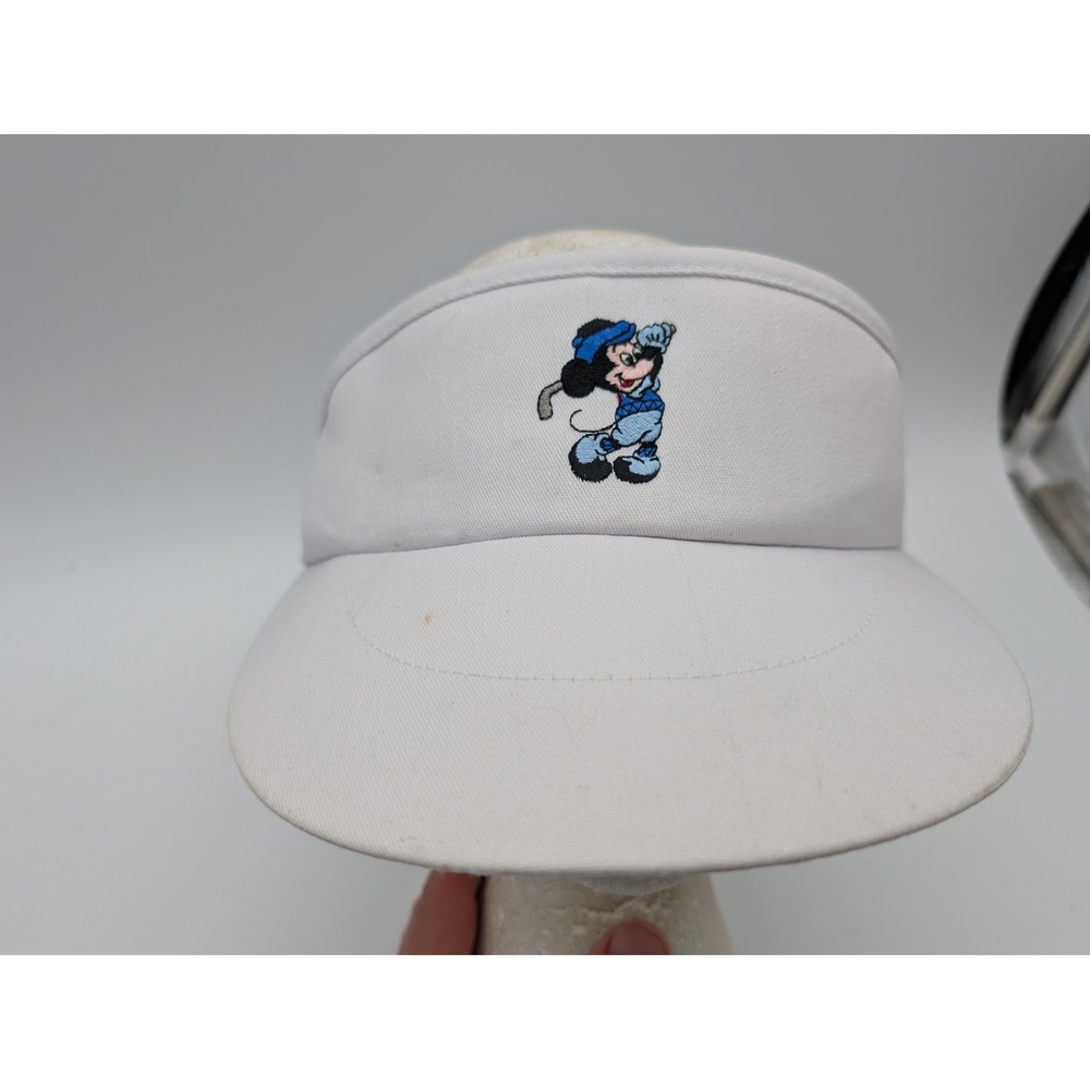 Disney Pro Collection Mickey Mouse Golfing Sun Visor White Adjustable Hat